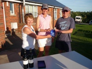 Doubles Champions Wendy Smith (C) and Adrian Barton