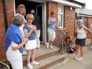 Norma Exelby, Annie, Margaret Bennett, John E-T, Joy Eustace and Suki Commin