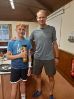 Seb Pope receiving his prize